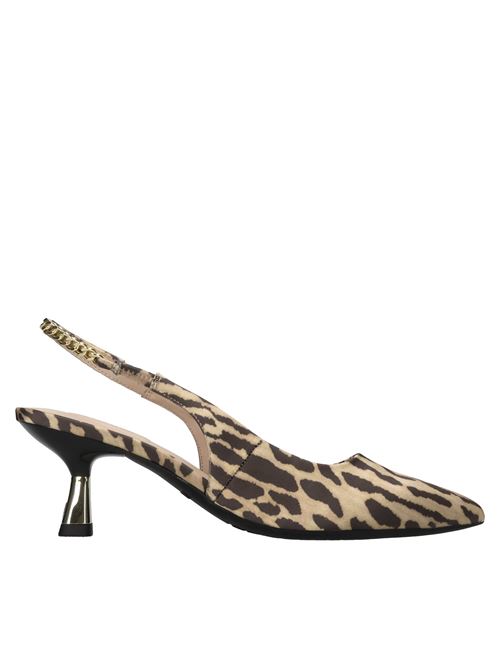 Décolleté slingback in tessuto LIU JO | SANDIE 08 PRINTED SATINMARRONE LEOPARDATO